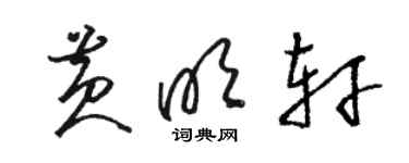 骆恒光黄明轩草书个性签名怎么写