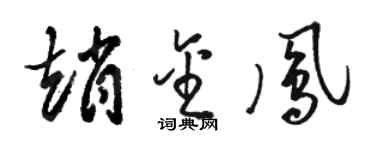 骆恒光赵金凤草书个性签名怎么写