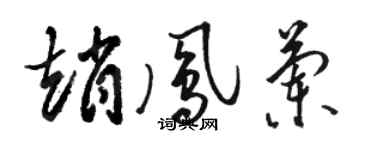 骆恒光赵凤兰草书个性签名怎么写