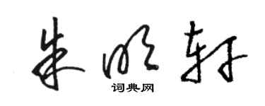 骆恒光朱明轩草书个性签名怎么写