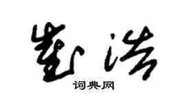 朱锡荣崔浩草书个性签名怎么写