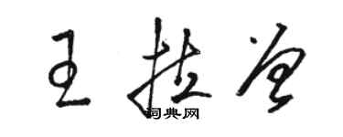 骆恒光王拉曾草书个性签名怎么写