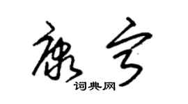 朱锡荣康宁草书个性签名怎么写