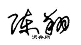 朱锡荣陈翔草书个性签名怎么写