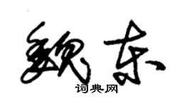 朱锡荣魏东草书个性签名怎么写