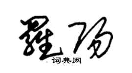 朱锡荣罗阳草书个性签名怎么写