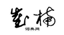 朱锡荣崔楠草书个性签名怎么写