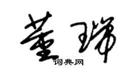 朱锡荣董瑞草书个性签名怎么写