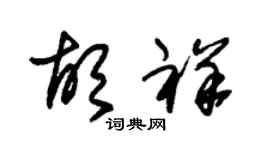 朱锡荣胡祥草书个性签名怎么写