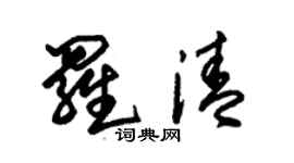 朱锡荣罗清草书个性签名怎么写