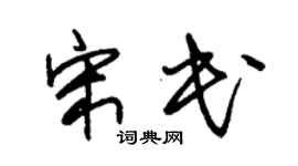 朱锡荣宋民草书个性签名怎么写