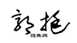 朱锡荣郭挺草书个性签名怎么写