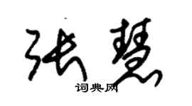 朱锡荣张慧草书个性签名怎么写