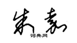朱锡荣朱嘉草书个性签名怎么写