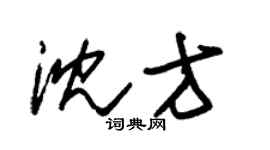 朱锡荣沈方草书个性签名怎么写