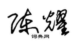 朱锡荣陈耀草书个性签名怎么写