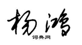 朱锡荣杨鸿草书个性签名怎么写