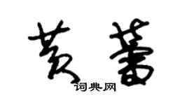 朱锡荣黄蕾草书个性签名怎么写