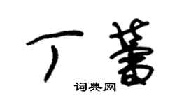 朱锡荣丁蕾草书个性签名怎么写
