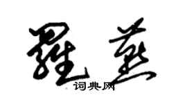朱锡荣罗燕草书个性签名怎么写