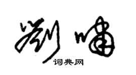 朱锡荣刘啸草书个性签名怎么写