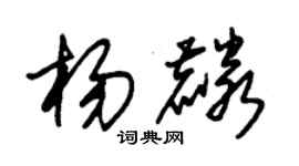 朱锡荣杨麟草书个性签名怎么写