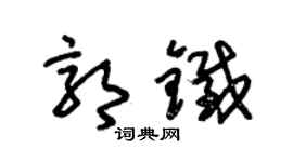朱锡荣郭铁草书个性签名怎么写