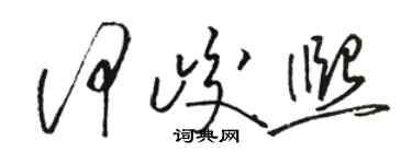 骆恒光何峻熙草书个性签名怎么写