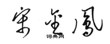 骆恒光宋金凤草书个性签名怎么写