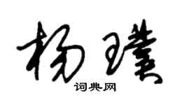 朱锡荣杨璞草书个性签名怎么写