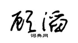 朱锡荣顾滔草书个性签名怎么写