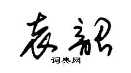 朱锡荣袁韶草书个性签名怎么写