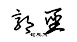 朱锡荣郭圣草书个性签名怎么写