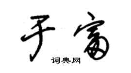 朱锡荣于富草书个性签名怎么写