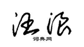 朱锡荣汪浪草书个性签名怎么写