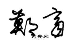 朱锡荣郑齐草书个性签名怎么写
