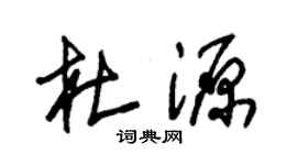 朱锡荣杜源草书个性签名怎么写