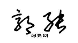 朱锡荣郭能草书个性签名怎么写