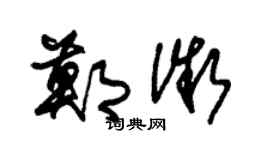 朱锡荣郑微草书个性签名怎么写