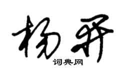 朱锡荣杨开草书个性签名怎么写
