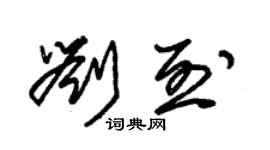朱锡荣刘烈草书个性签名怎么写