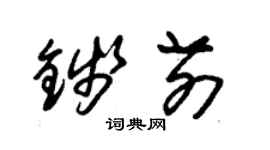 朱锡荣钱前草书个性签名怎么写
