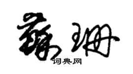 朱锡荣苏珊草书个性签名怎么写