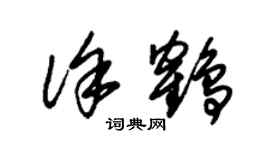 朱锡荣徐鹤草书个性签名怎么写