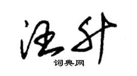 朱锡荣汪升草书个性签名怎么写