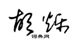 朱锡荣胡烁草书个性签名怎么写