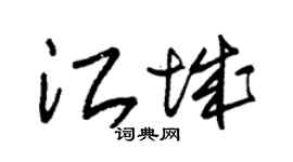 朱锡荣江城草书个性签名怎么写