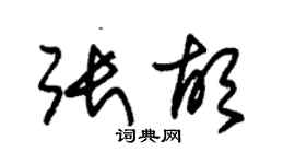 朱锡荣张胡草书个性签名怎么写