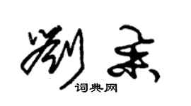 朱锡荣刘举草书个性签名怎么写