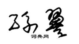 朱锡荣孙翼草书个性签名怎么写